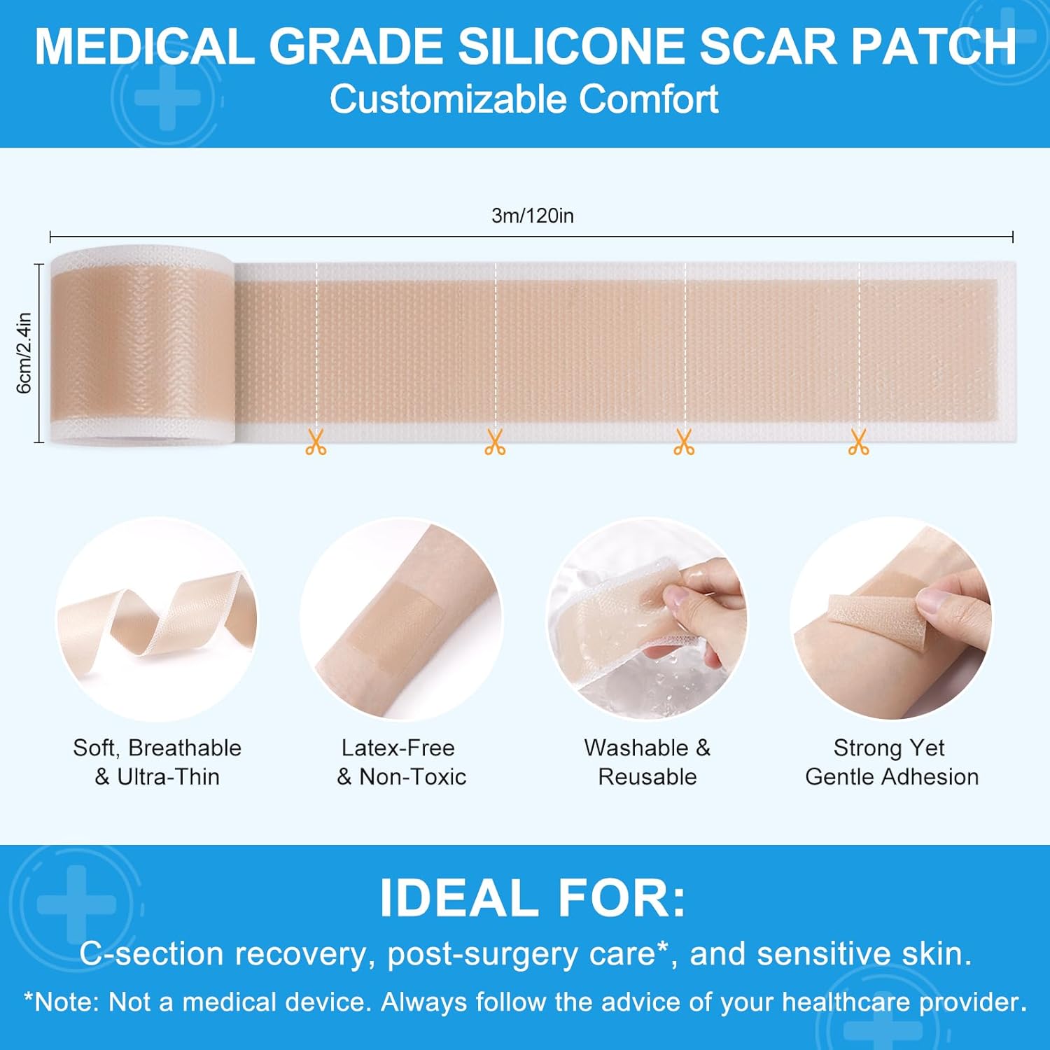 HelioMD Scar Silicone Tape