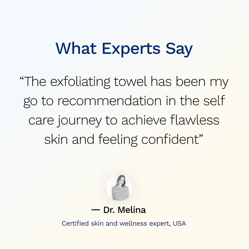 Qurated Korean Exfoliating Antibacterial Shower Towel